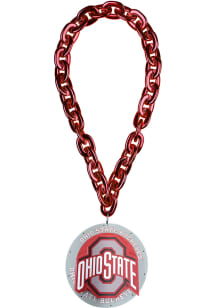 Red Ohio State Buckeyes Big Logo Light Up Spinner Chain Spirit Necklace