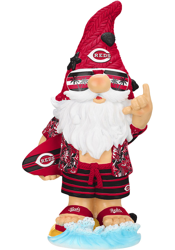 Cincinnati Reds Surfboard Gnome