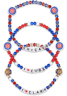 Forever Collectibles Chicago Cubs 3 Pack Friendship Team Womens Bracelet