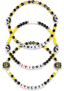 Iowa Hawkeyes Forever Collectibles 3 Pack Friendship Team Womens Bracelet - Yellow