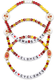 Forever Collectibles Iowa State Cyclones 3 Pack Friendship Team Womens Bracelet