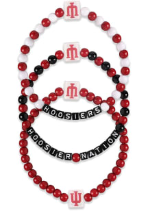 Hoosier 3 Pack Team Indiana Hoosiers Mens Bracelet - Red