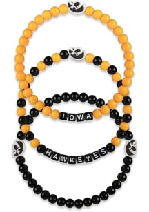 Hawkeyes 3 Pack Team Iowa Hawkeyes Mens Bracelet - Yellow