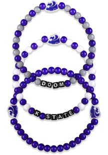 Wildcats 3 Pack Team K-State Wildcats Mens Bracelet - Purple