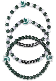 Spartan 3 Pack Team Michigan State Spartans Mens Bracelet - Green