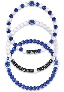 Lions 3 Pack Team Penn State Nittany Lions Mens Bracelet - Navy Blue