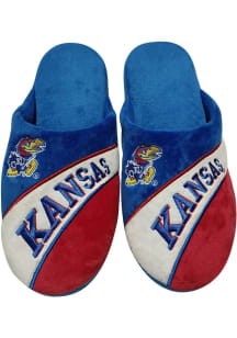 Kansas Jayhawks Action Curve Wordmark Mens Slippers
