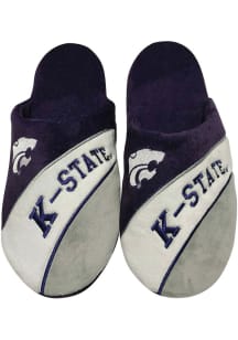 Action Curve Wordmark K-State Wildcats Mens Slippers - Purple