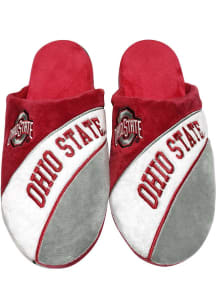 Action Curve Wordmark Ohio State Buckeyes Mens Slippers - Red