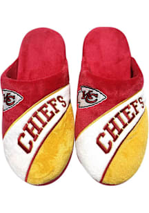 Forever Collectibles Kansas City Chiefs Action Curve Wordmark Youth Slippers