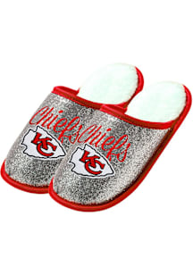 Kansas City Chiefs Glitter Sherpa Scuff Womens Slippers