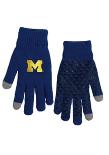 Michigan Wolverines Forever Collectibles Big Logo Knit Mens Gloves - Navy Blue