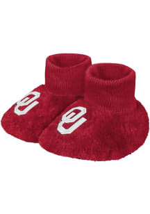 Oklahoma Sooners Big Logo Sherpa Baby Slippers