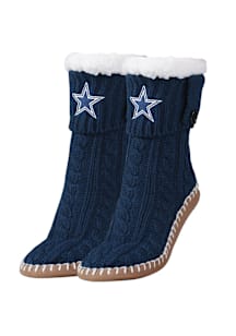 Dallas Cowboys Logo Sherpa Footy Womens Slippers