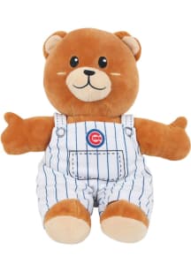 Chicago Cubs Forever Collectibles  12 Inch Pinstripe Overall Bear Plush - Blue