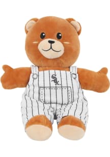 Chicago White Sox Forever Collectibles  12 Inch Pinstripe Overall Bear Plush - Black