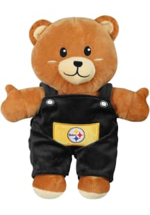 Forever Collectibles Pittsburgh Steelers  12 Inch Solid Overalls Bear Plush