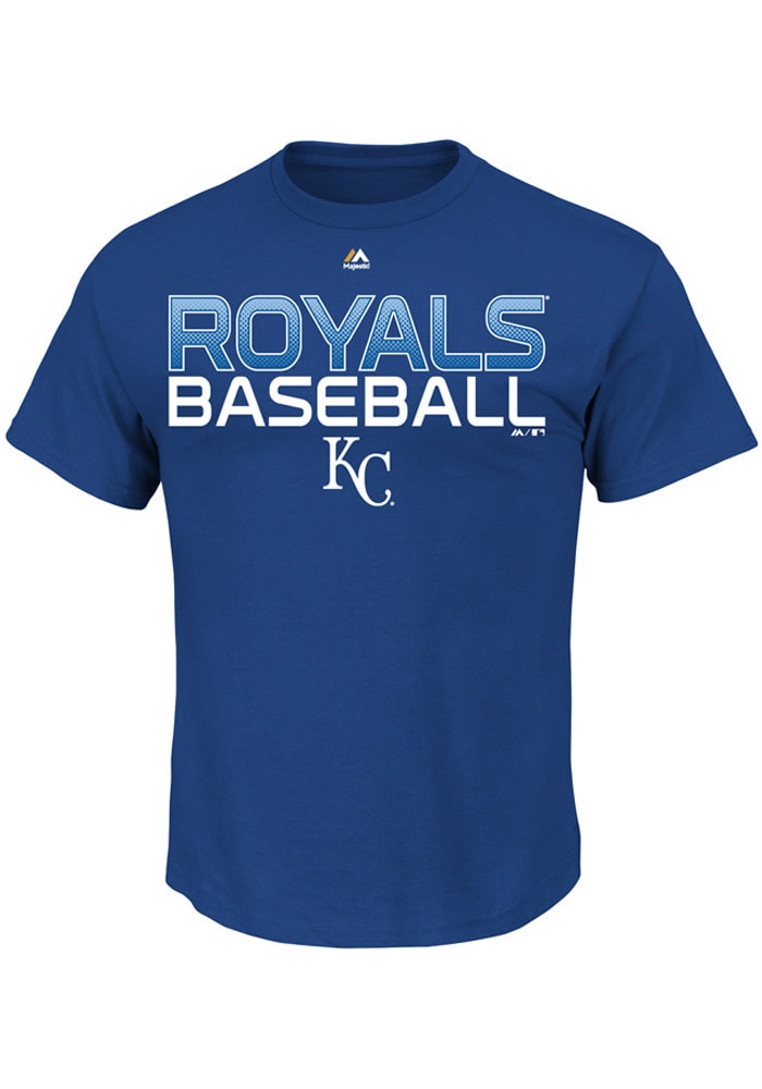 Majestic Kansas City Royals Blue Game Winning Run Short Sleeve T Shirt