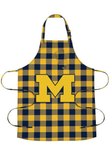 Yellow Michigan Wolverines Buffalo Plaid Apron