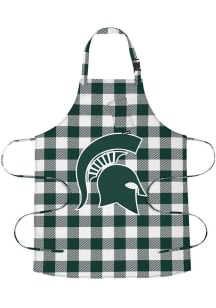 Green Michigan State Spartans Buffalo Plaid Apron