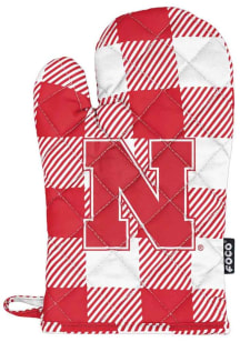 Red Nebraska Cornhuskers Buffalo Plaid Grill Mitt