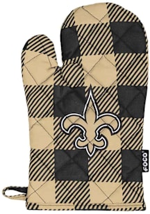 New Orleans Saints Buffalo Plaid BBQ Grill Mitt
