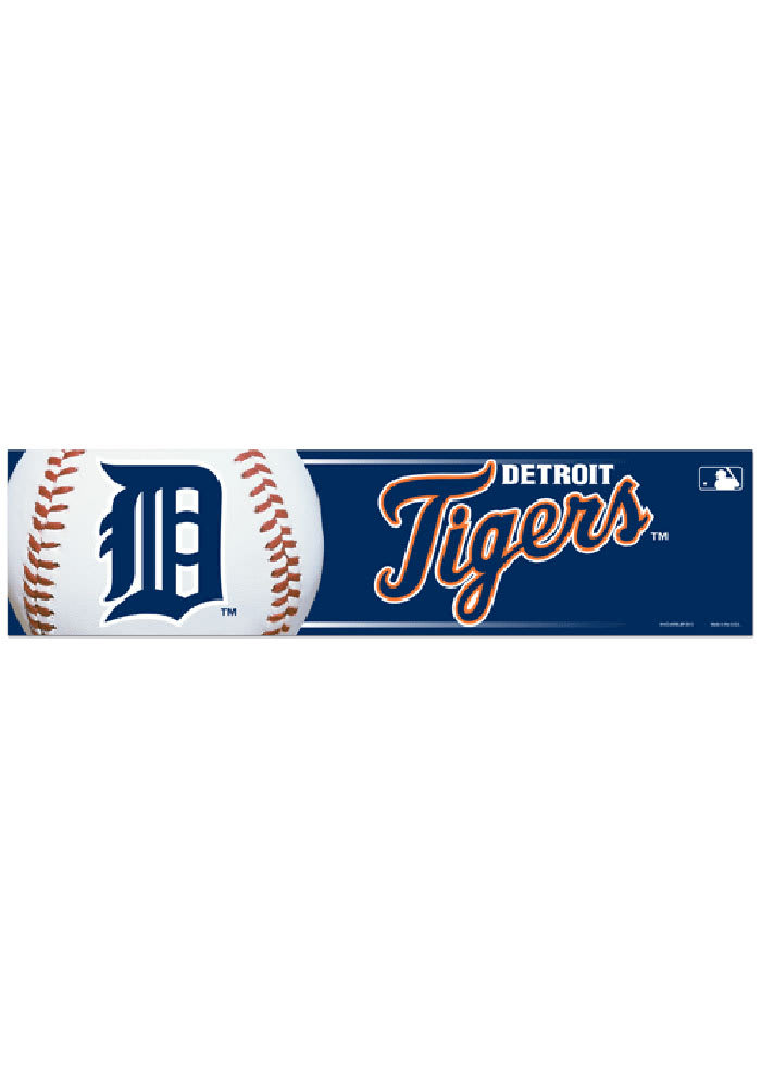 Detroit Tigers 3x12 Bumper Sticker - Navy Blue