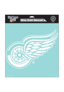 Detroit Red Wings 8x8 White Auto Decal - White