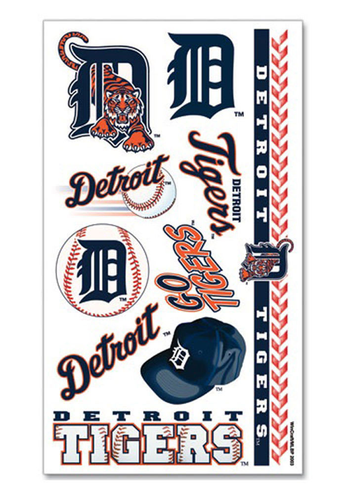Detroit Tigers Sheet of Tattoo