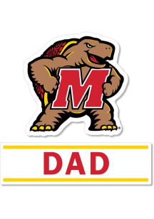 Red Maryland Terrapins 3 Inch Dad Decal