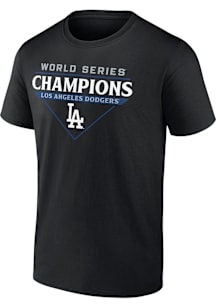 Los Angeles Dodgers Black 2025 World Series Champions Shut Out Short Sleeve T Shirt
