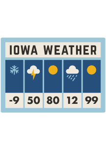 Iowa 3 inch - 4 inch in size Stickers