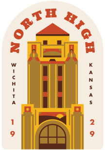 Wichita 3 inch - 4 inch in size Stickers