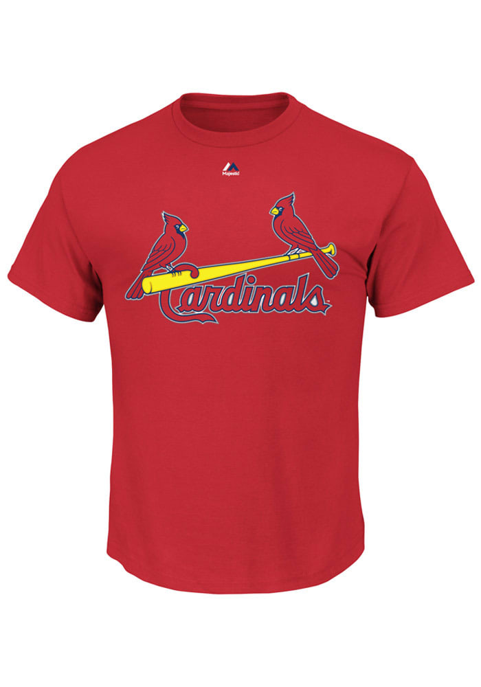 Majestic Albert Pujols St. Louis Cardinals Short Sleeve T Shirt-Player Team  Pride