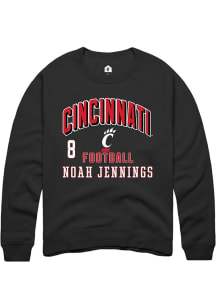 Noah Jennings Rally Mens Black Cincinnati Bearcats NIL Arch Logo Player Crew