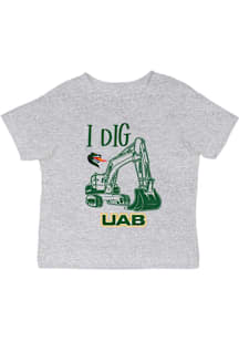 Vive La Fete UAB Blazers Infant Excavator Short Sleeve T-Shirt Grey