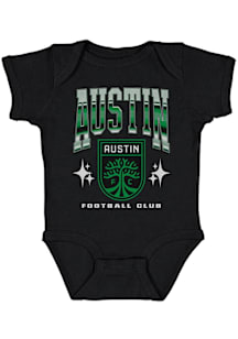 Austin FC Baby Black Vintage Short Sleeve One Piece
