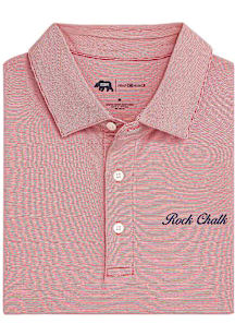 Onward Reserve Kansas Jayhawks Mens Red Hairline Rock Chalk Short Sleeve Fashion Polo