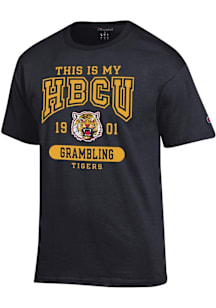 Champion Grambling State Tigers Black HBCU Short Sleeve T Shirt