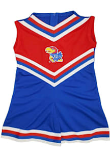 Little King Kansas Jayhawks Toddler Girls Blue Team Logo Sets Cheer Dress