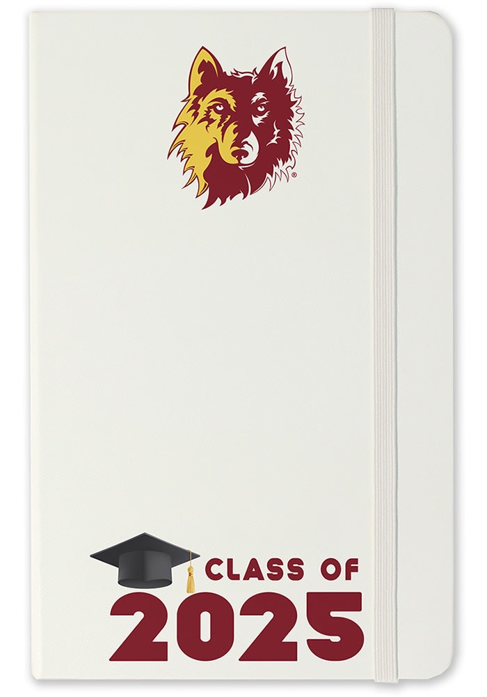 Northern State Wolves White Class of 25 team logo Notebook and Folder ...