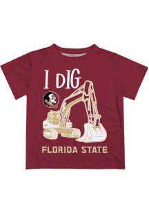 Florida State Seminoles Infant Excavator Short Sleeve T-Shirt Maroon