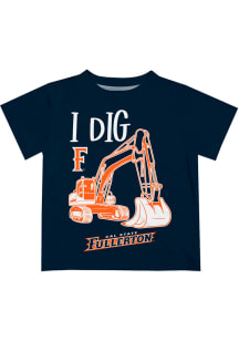 Cal State Fullerton Titans Infant Excavator Short Sleeve T-Shirt Navy Blue