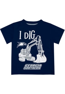 Georgia Southern Eagles Infant Excavator Short Sleeve T-Shirt Navy Blue