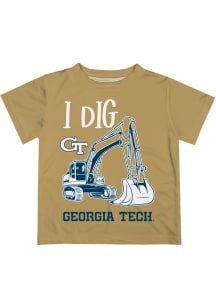GA Tech Yellow Jackets Infant Excavator Short Sleeve T-Shirt Gold