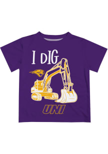 Northern Iowa Panthers Infant Excavator Short Sleeve T-Shirt Purple