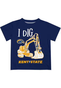 Kent State Golden Flashes Infant Excavator Short Sleeve T-Shirt Blue