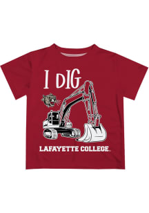 Lafayette College Infant Excavator Short Sleeve T-Shirt Maroon