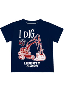 Liberty Flames Infant Excavator Short Sleeve T-Shirt Red