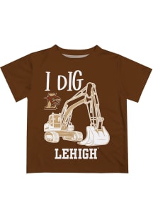 Lehigh University Infant Excavator Short Sleeve T-Shirt Brown